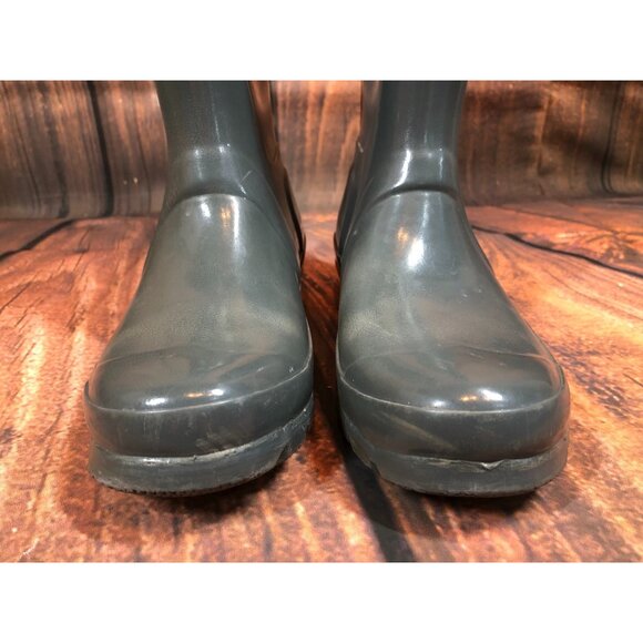 Hunter W23616 Original Gloss Tall Gray/Blue Rain Boots Womens 5 (v5p) - Picture 7 of 12